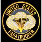 UNITED STATES PARATROOPER ROUND LOGO DX